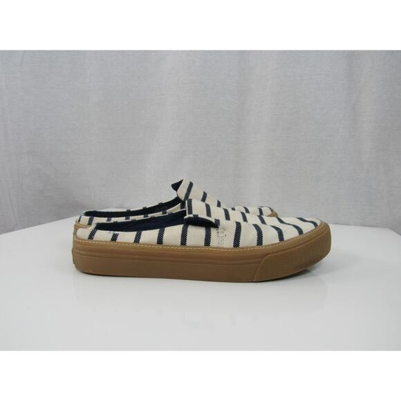 Toms Striped Mules in Navy and White - Picture 4 of 11